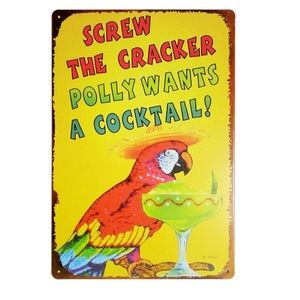 Wall Art - 🆕NWOT Funny Colorful Parrot Tin Wall Art Sign Wall Art - 🆕NWOT Funny Colorful Parrot Tin Wall Art Sign